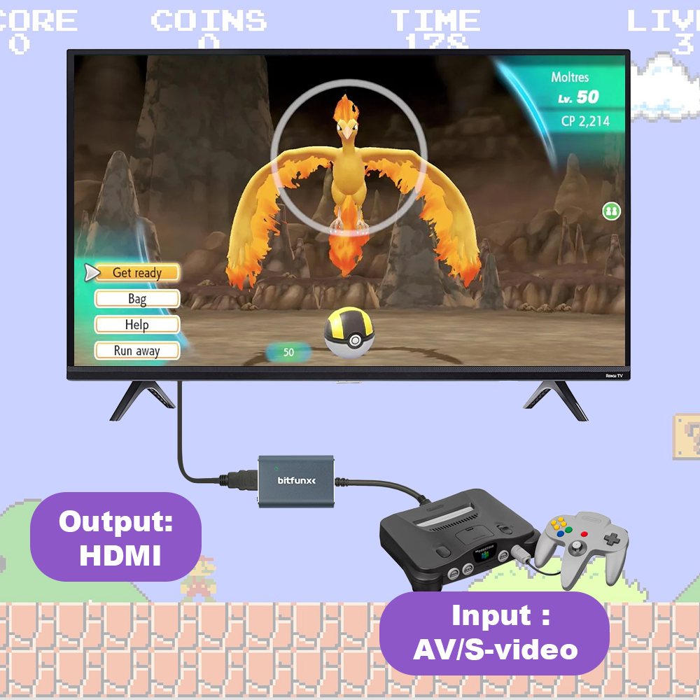Bitfunx 720P Svideo / AV To HD - đánh giá và giá Retro Gaming Kiosk