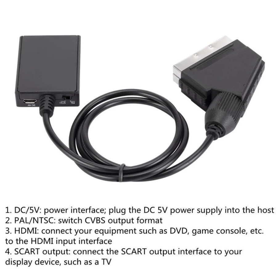 HDMI-Compatible to Scart Conve - đánh giá và giá Scart To Hdmi