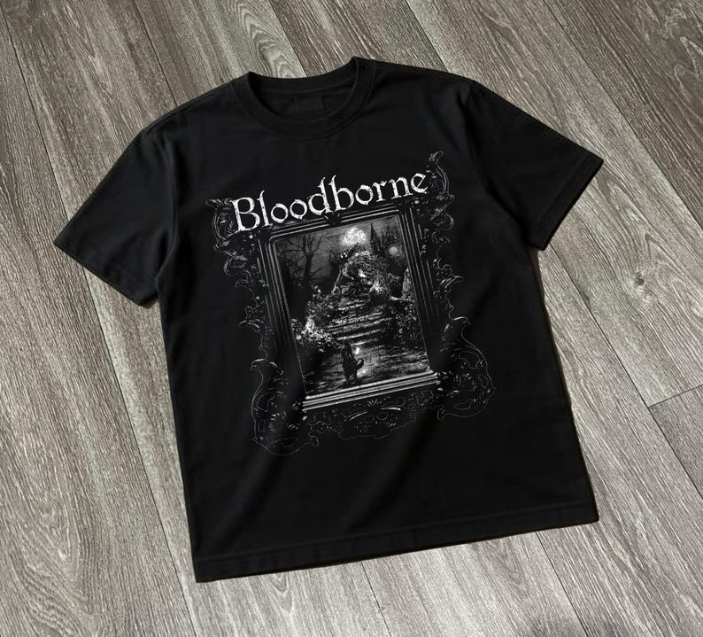 Bloodborne Dark Souls Gaming T - đánh giá và giá Retro Gaming T Shirt