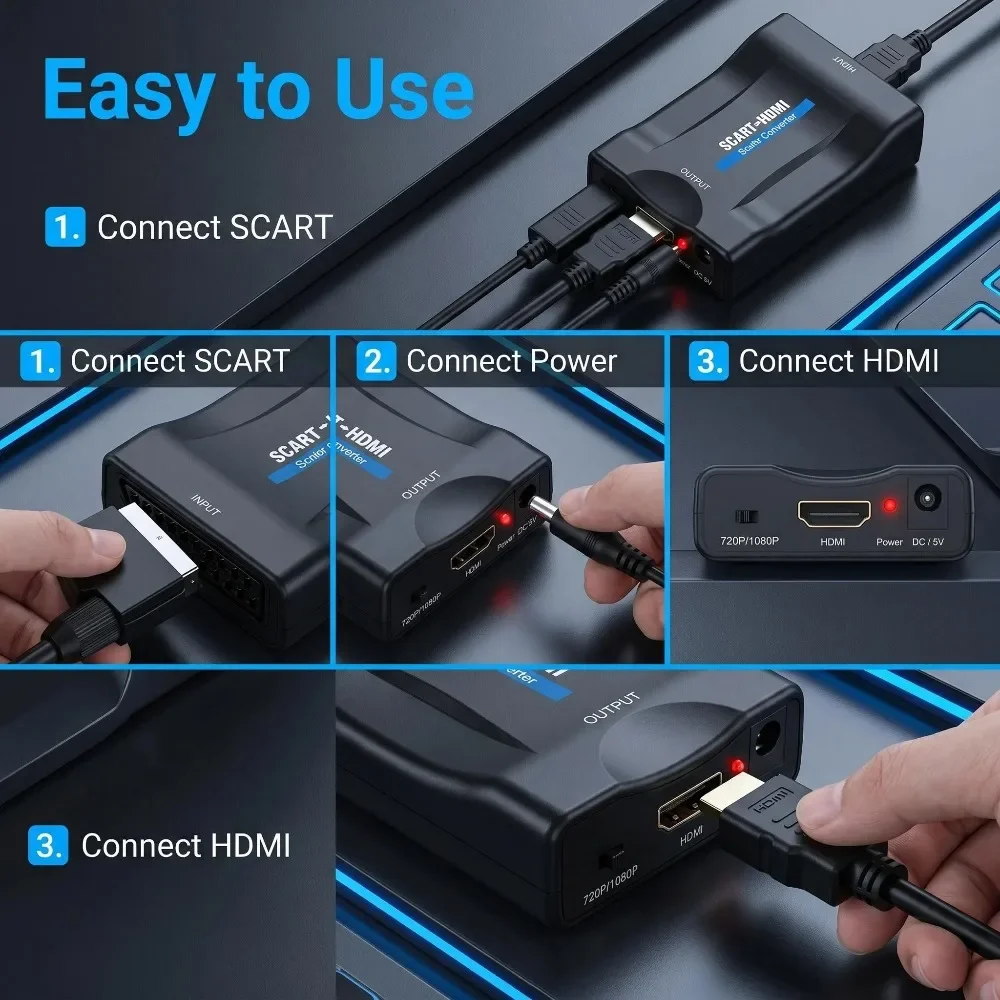 SCART to HDMI-compatible Conve - đánh giá và giá Scart To Hdmi