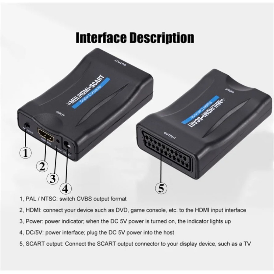 1080P HDMI-Compatible to Scart - đánh giá và giá Scart To Hdmi