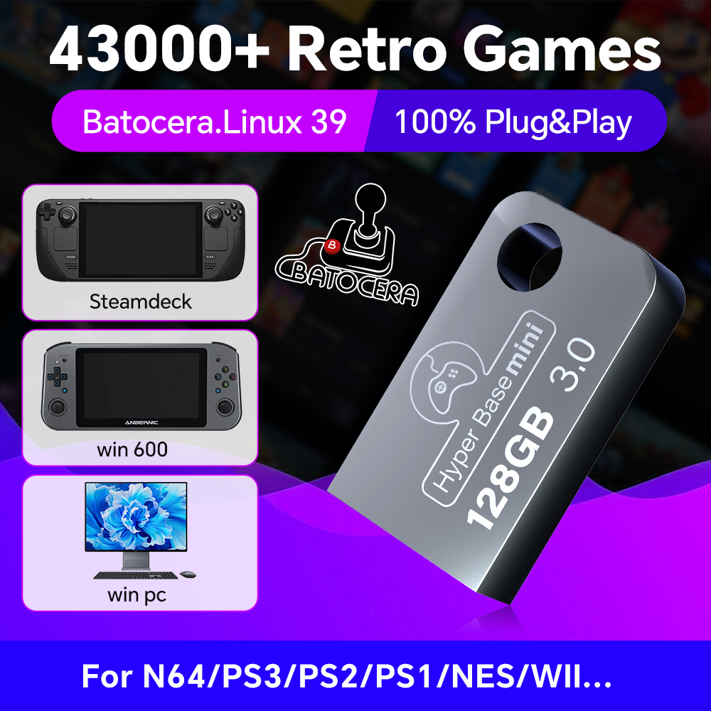 Batocera 128G USB Flash Drive  - đánh giá và giá Retro Gaming N64
